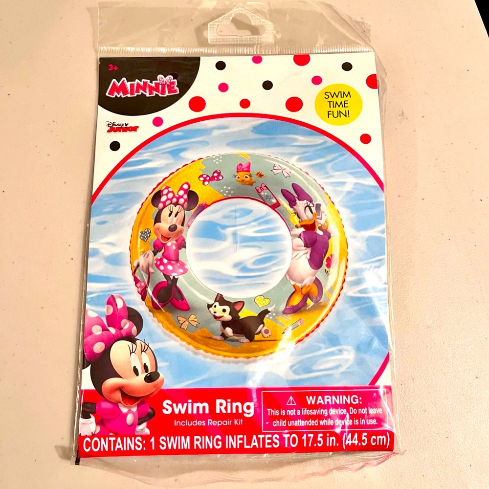 Minnie Mouse Kid’s Inflatable Swim Ring NWT